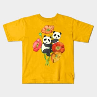 Poppies & Pandas Kids T-Shirt